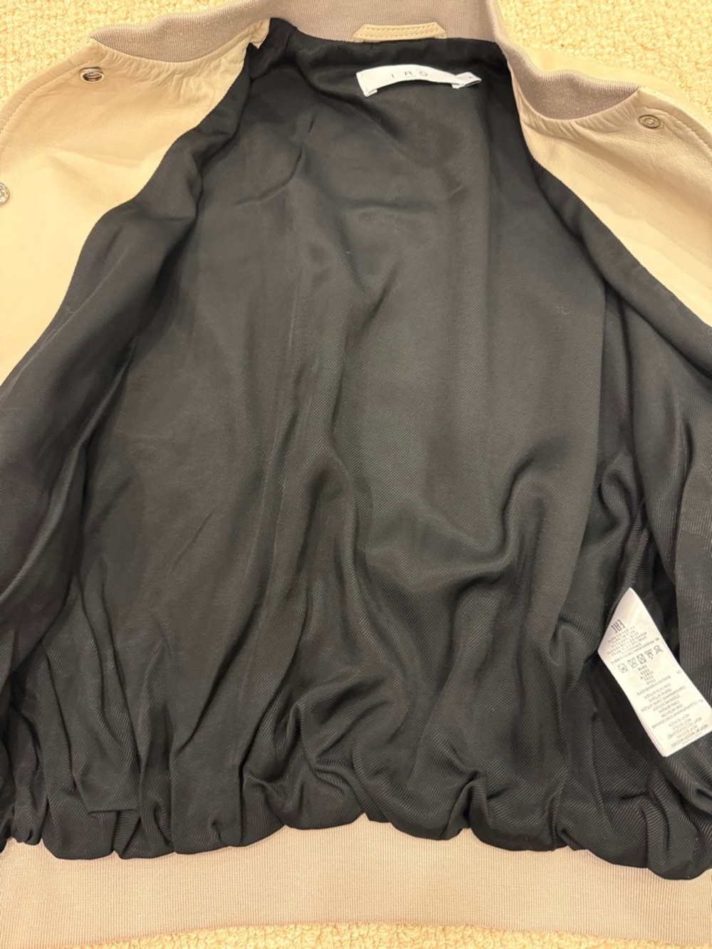 Iro Women’s Leather Bomber Jacket - Picture 10 of 12